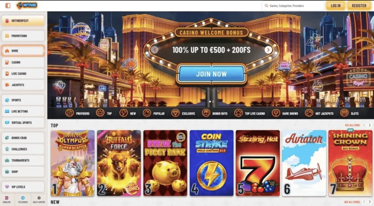 Wyns homepage bono gratis casino