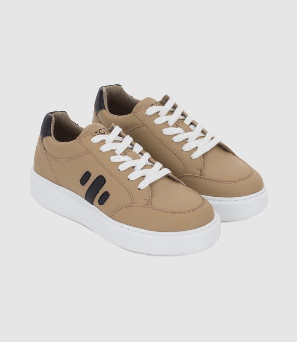 Nubia Woman Sand Black — vegan shoes made with cactus leather